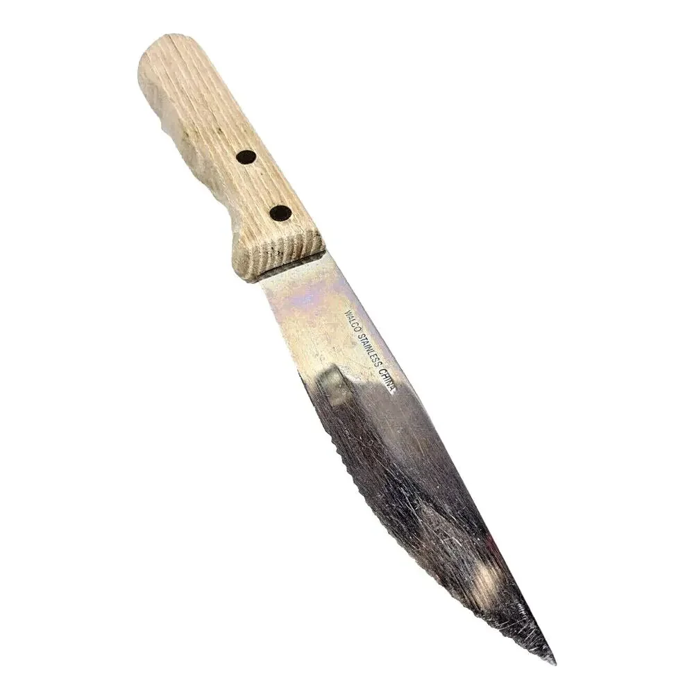 Vintage WALCO Stainless Wood Handle Steak Knife 5